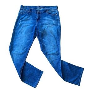 Kut From the Kloth Straight Leg Distressed Blue Jeans